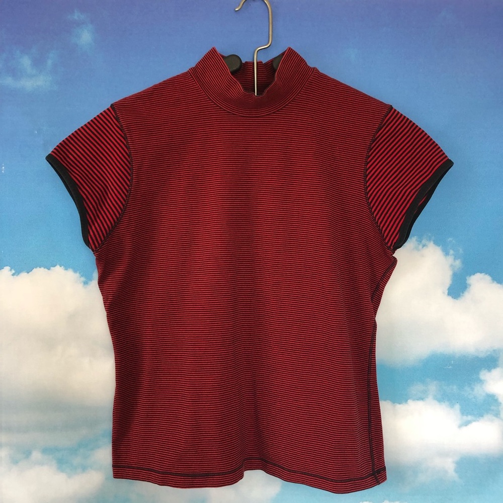 *sold* Striped mockneck